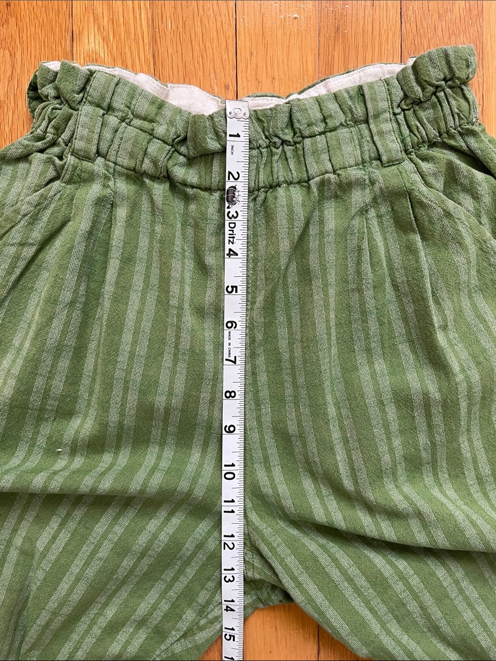Ace & Jig Hughes Pants in Palm Green Stripe Size XS Pull on 100% Cotton Pant - Picture 7 of 13